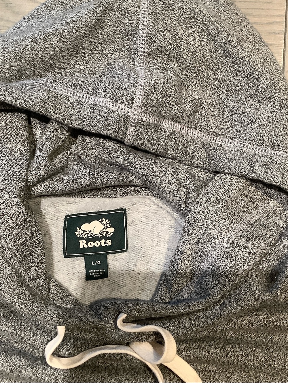Roots Gray Knit Hooded Longline Pullover - Picture 3 of 3